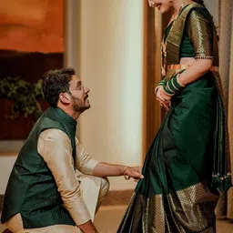 Snofi Creation Woven Design Zari Art Silk Handloom Kanjeevaram Saree image 5