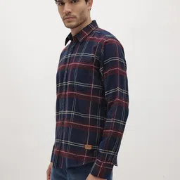 The Roadster Life Co. Checked Cutaway Collar Pure Cotton Casual Shirt image 3
