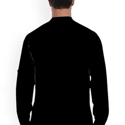 EdinWolf Men Mandarin Collar Roll-Up Sleeves Long Sleeves Cotton A-Line Kurta image 2