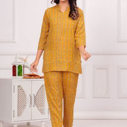 TANISHA Printed Cotton Tunic With Trousers Co-Ords-picture-36