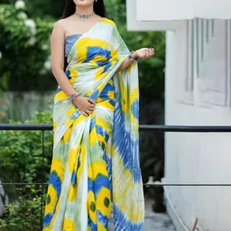 HERE&NOW Printed Pure Cotton Bhagalpuri Saree-picture-10