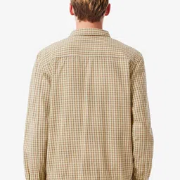 Lacoste Checked Printed Spread Collar Cotton Relaxed Fit Shirt image 4
