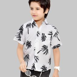 Club96 Boys Standard Fit Floral Printed Spread Collar Cotton Casual Shirt-picture-24