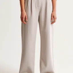 Chemistry Women Relaxed Straight Leg Straight Fit High-Rise Pleated Trousers-image-77