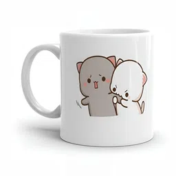 Mr UVD White & Brown Graphic Printed Ceramic Glossy Mug 350 ml-picture-22