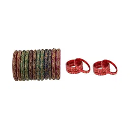 SOMIL Set Of 20 Stone-Studded Bangles-picture-16
