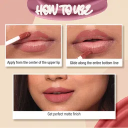 RED 4 Transfer Matte Liquid Lipstick - 4 g -Tea Rose image 4