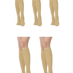 MUKHAKSH Women Khaki Socks-image-56