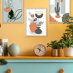 Kotart Brown & Black 3 Pieces Abstract Wooden Wall Arts-picture-36