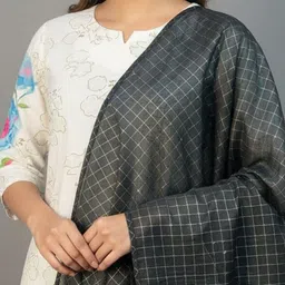 Sangria Embroidered Cotton Dupatta With Thread Work image 5