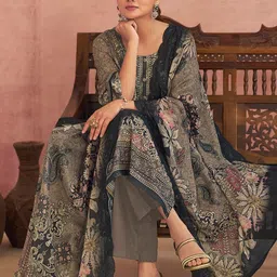 Stylee LIFESTYLE Printed Pure Cotton Unstitched Dress Material image 2