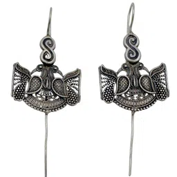 THE NAKHRA STORE Peacock Shaped Ear Cuff Earrings-image-4