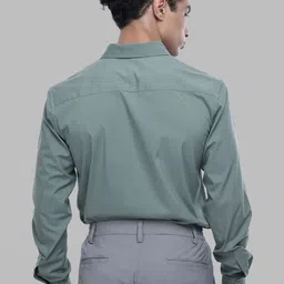 Tailoraedge Men Spread Collar Solid Formal Shirt image 4