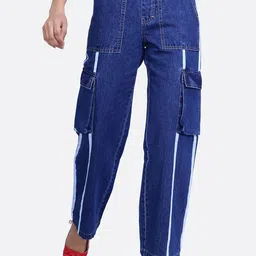 FCK-3 Women Brooklyn High-Rise Clean Look Cargo Styles Stretchable Jeans-picture-26