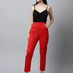 LEGITLOOKS Women Woolen Mid-Rise Trouser With 2 Pockets image 4