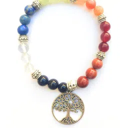 Apnisanskriti Seven Chakra Stone Bracelet-image-28