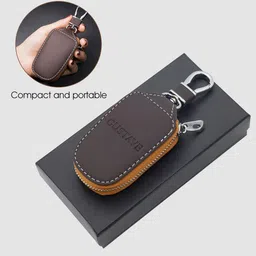 Palay Unisex Leather Key Chain With Cover Wallet image 3