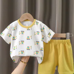 StyleCast x Revolte Boys Printed Short Sleeves Pure Cotton T-shirt With Shorts-picture-1