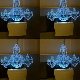 1ST TIME Red & White Printed Acrylic Traditional Abstract Shaped Shaped Wall Lamp-picture-31