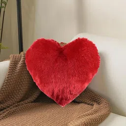 Aura Red Heart Shape Cotton Plushie Pre-Filled Cushion image 5