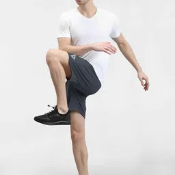 siril Men's Outdoor Lightweight Regular Fit Sports Solid Shorts Side Zipper Pockets |Gym Shorts for Men image 4