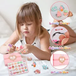SUPER TOY Adjustable Finger Ring for Girls - 36 Pcs image 3