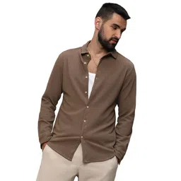 campus sutra Men's Shirt for Casual Wear | Spread Collar | Short Sleeve | Regular Fit | Button Closure | Shirt Crafted with Comfort Fit for Casual Wear image 1
