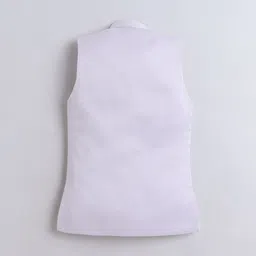 FOURFOLDS Boys Embroidered Mandarin Collar Blazer With Waistcoat & Trouser image 2