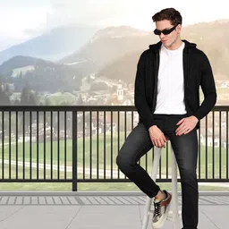 Unicus Apparel Men Printed Hooded Sweatshirt image 3