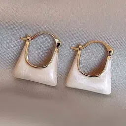 DIVASTRI Geometric Half Hoop Earrings image 2