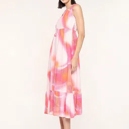 RAREISM Tie and Dye Sleeveless A-Line Midi Dress image 4