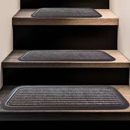 AMRO BEAUTILITY NEEDS 3-Pcs Grey Textured Anti-Skid Floor Mats image 4