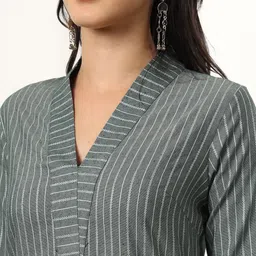 Anouk Rustic Women Striped Kurta image 3