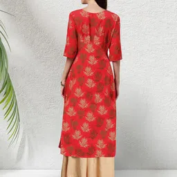 HERE&NOW Pack Of 2 Women Ethnic Motifs Printed Crepe Kurta image 4