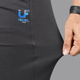 ISUEL FAB Men Grey Lycra Trousers image 2