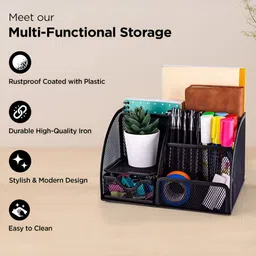 UMAI Black Set of 1 Regular Desk Organiser Organisers image 3