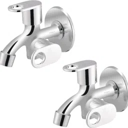 Two Way Angle Valve Tap For Bathroom/Wash Basin & Toilet Stainless Steel Jazz Health Faucet & Flush With Wall Flange Angle Cock Faucet (Pack Of 2) Angle Valve Faucet-image-84
