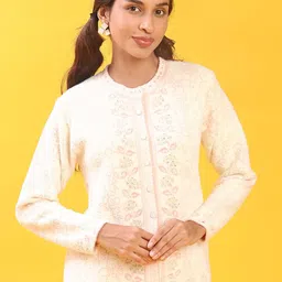 V-Mart Women Embroidered Cardigan with Embroidered Detail image 3