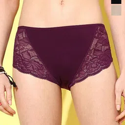 Leading Lady Women Pack Of 3 Mid-Rise Hipster Briefs-image-4