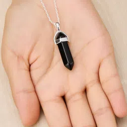 PASU FASHION Unisex Stainless Steel Silver-Plated Capsule Shaped Pendant With Chain image 2