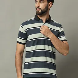 GET GOLF Men Striped Polo Collar Cotton T-shirt-picture-39