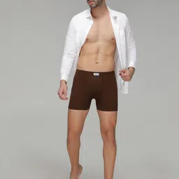 AMUL COMFY Pack Of 3 Pure Cotton Mid Rise Long Trunks - AC-FCTRIE-CB-OG-LB-XS-3PC image 5