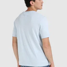 Tommy Hilfiger Men Solid Round Neck Linen T-shirt image 5