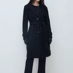 ELLE Single-Breasted Notched Lapel Overcoat image 5