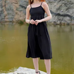 Freehand by The Indian Garage Co Sleeveless A-Line Midi Dress image 5