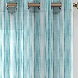 HOMEBREW FURNISHINGS Blue & White 2 Pieces Abstract Door Curtains image 4