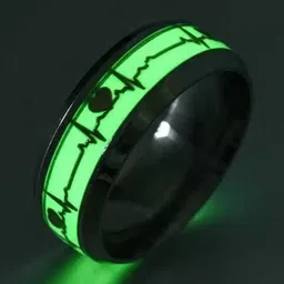 Zoey Silver-Plated Intricate Textured Details Glowing Adjustable Finger Ring image 1