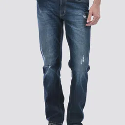 Numero Uno Men Mildly Distressed Light Fade Stretchable Jeans-image-19