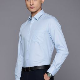 Louis Philippe Pure Cotton Self Design Classic Fit Textured Formal Shirt-picture-11