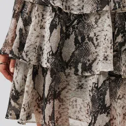 The Roadster Lifestyle Co Printed Layered Above Knee Dresses image 4